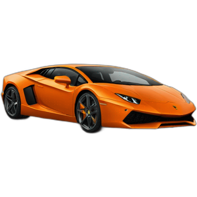 An orange lamborghini emoji