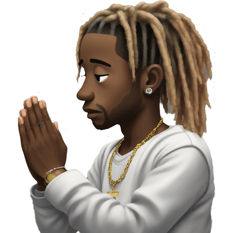 Lil uzi vert praying red dreadlocks emoji