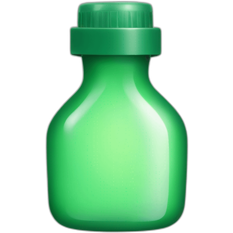 cosmetic green bottle emoji