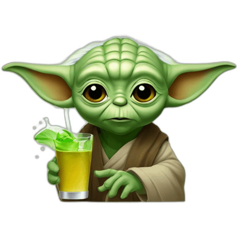 yoda drinking. abeer emoji