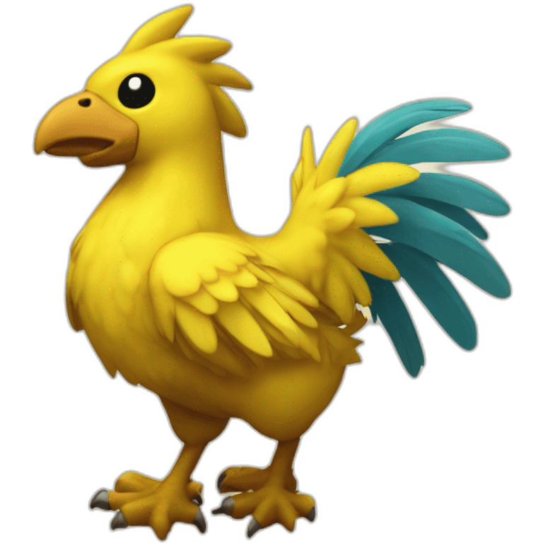 Chocobo with speech bubble saying "Kweh!" emoji