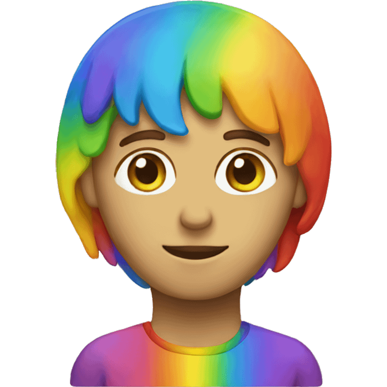 person thinking rainbow emoji