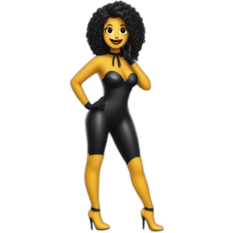 curvy girl in latex  emoji