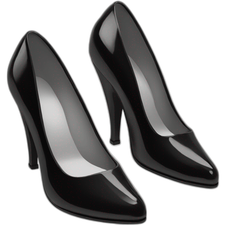 Black heel patent emoji