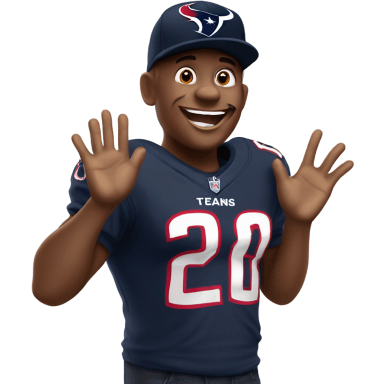 Houston Texans fan clapping  emoji