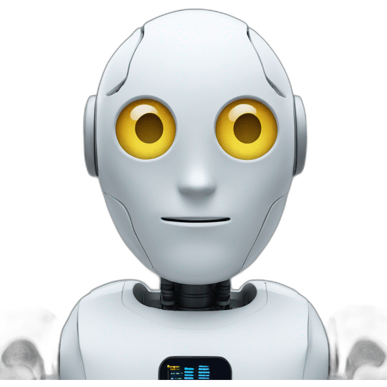 Ai robot viewing report emoji