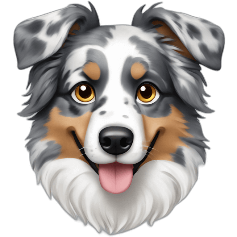 blue merle australian sheperd emoji