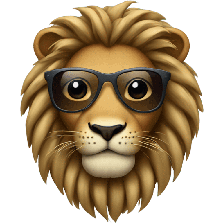  Lion with sunglasses and braids emoji