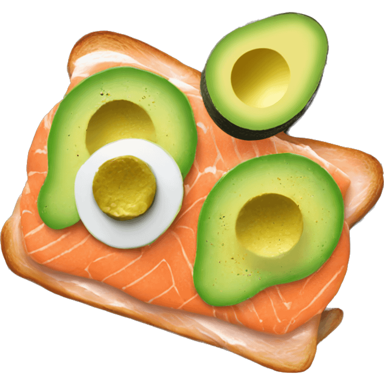 Salmon and avocado toast emoji