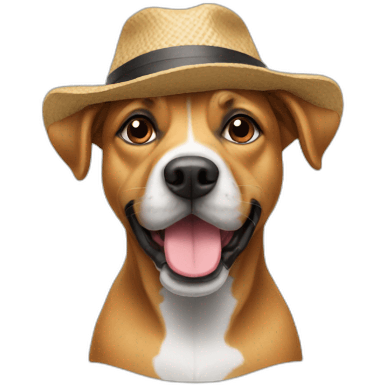 A dog in a hat emoji