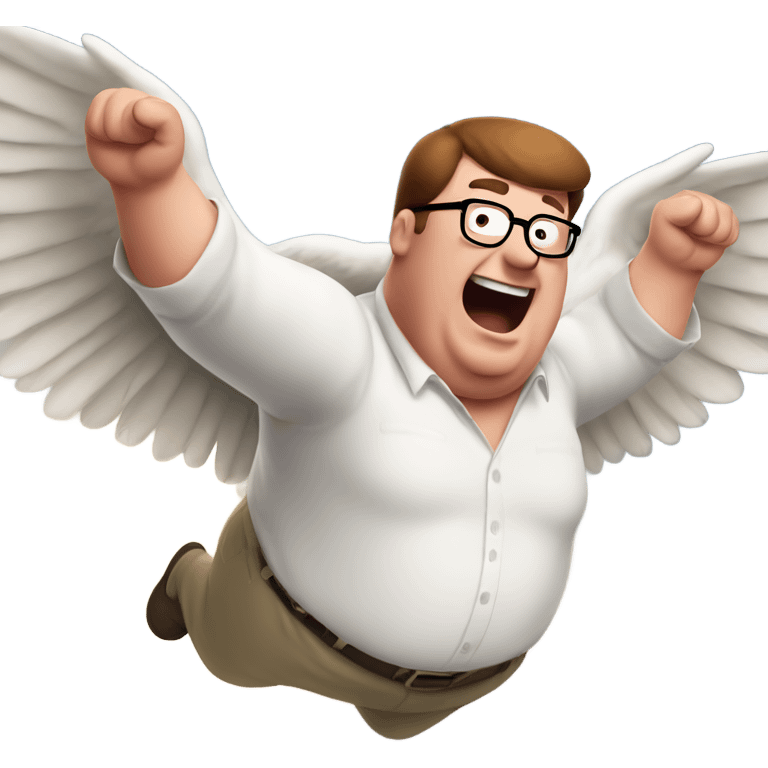 Peter griffin flying emoji