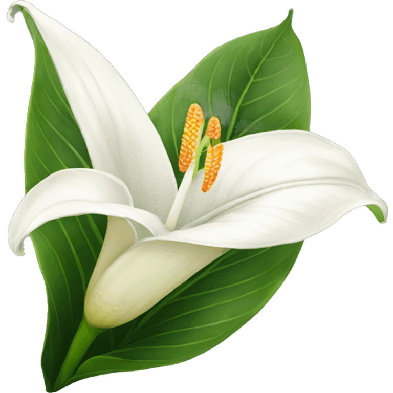 Peace lilies flower emoji