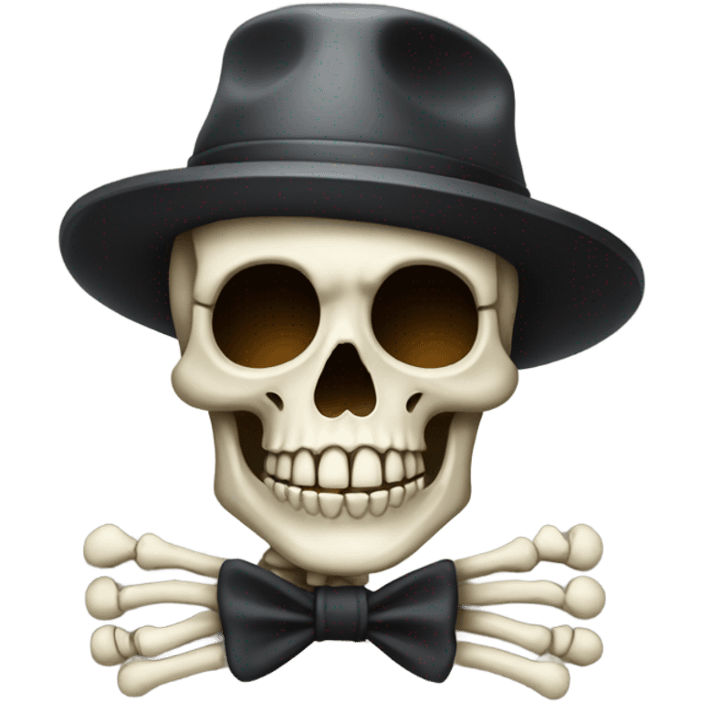 Skeleton wearing hat emoji