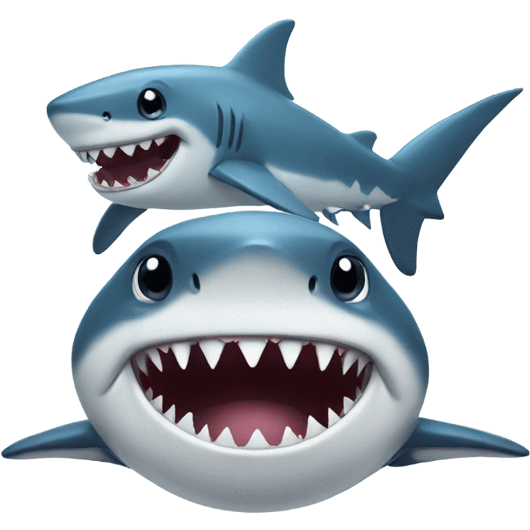 Shark and baby shark emoji