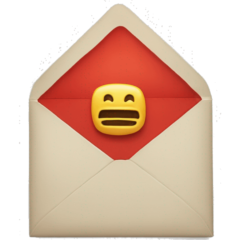 Red envelope with mail letter inside  emoji