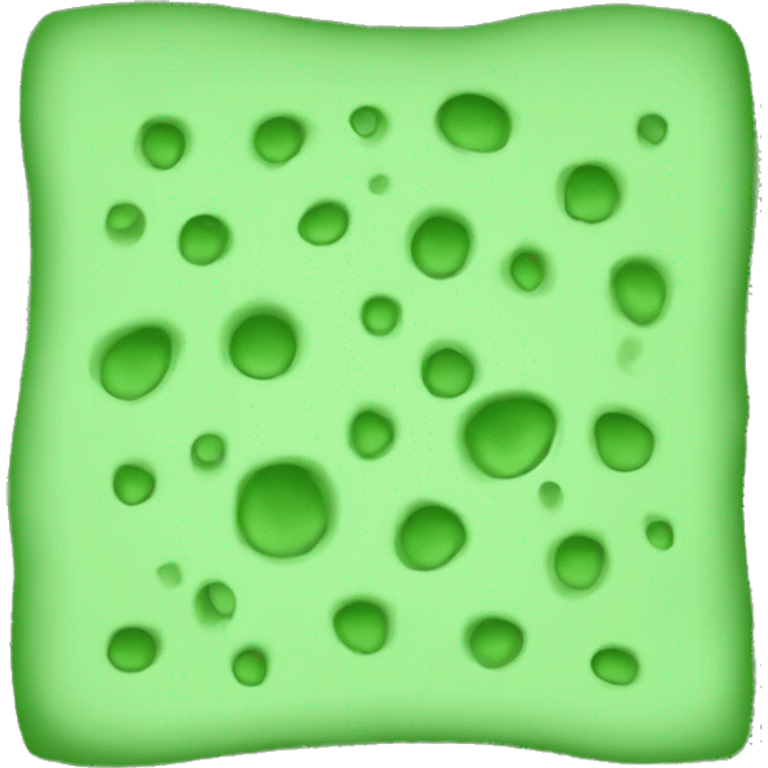 green flat square dish sponge emoji