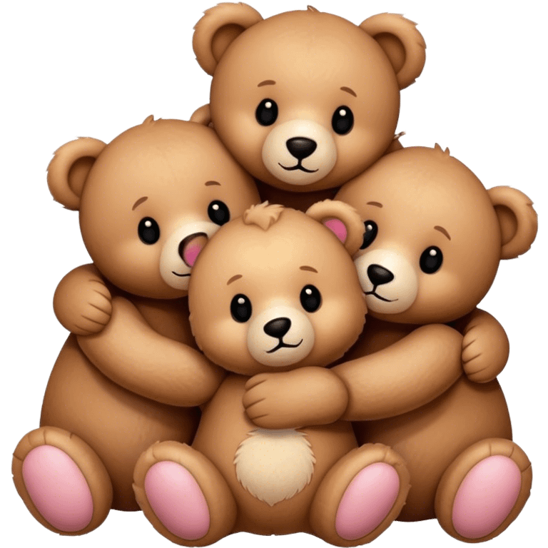  cute teddy bears hugging  emoji