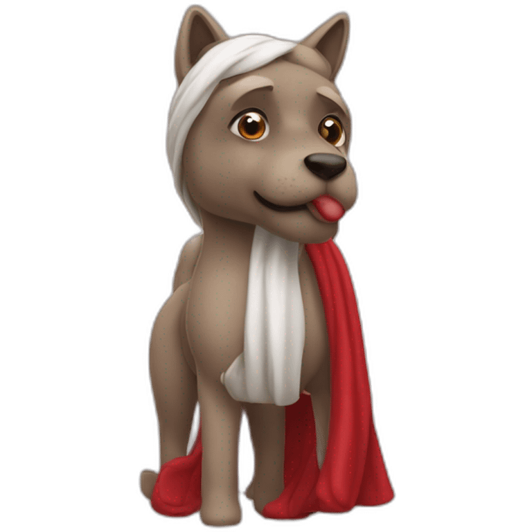 Arabe ave bouton rouge en main emoji