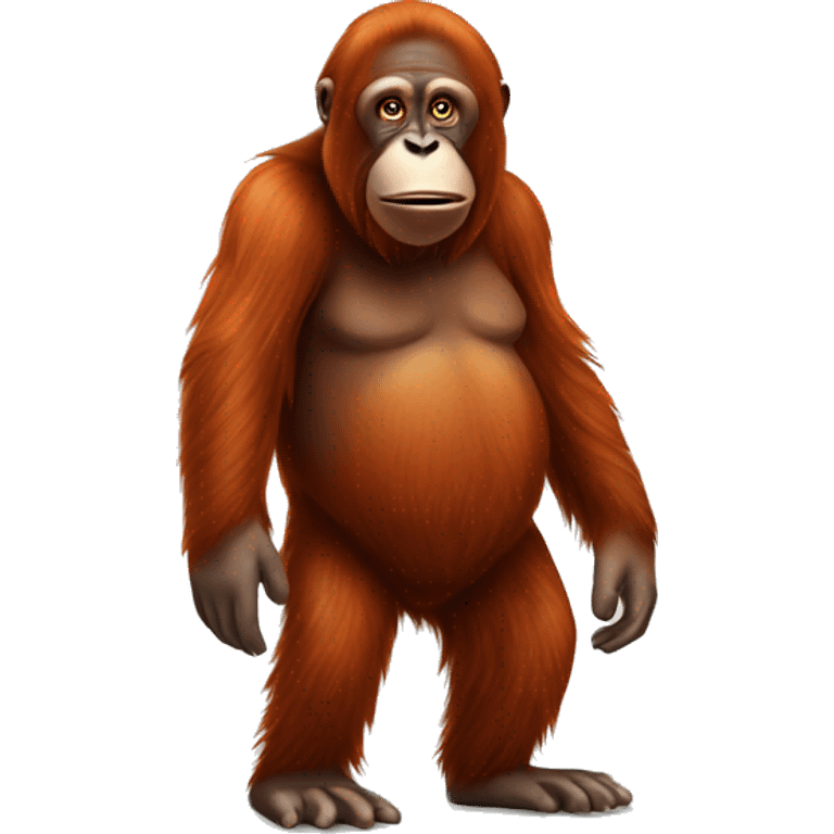 Orangutan staring and standing emoji