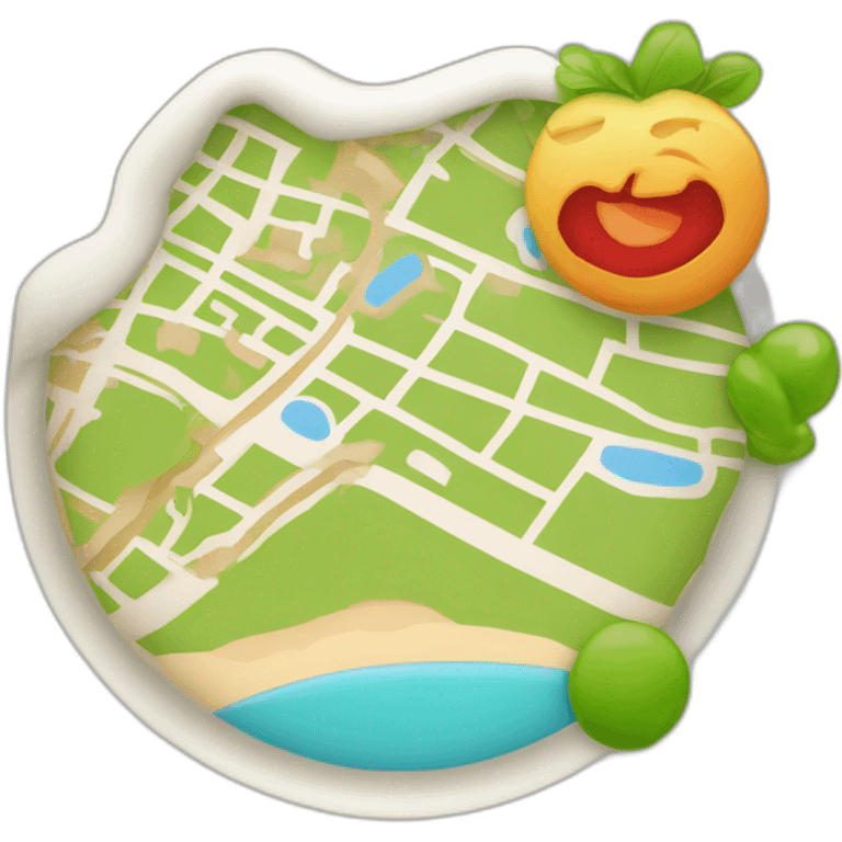 map marker, category food, w h 80% emoji