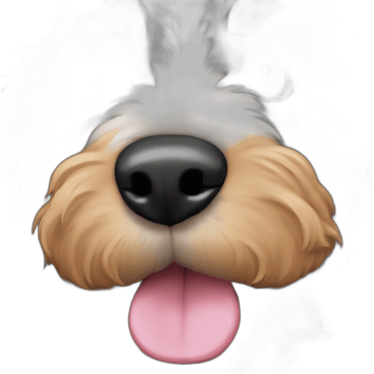 Black bernedoodle dog emoji