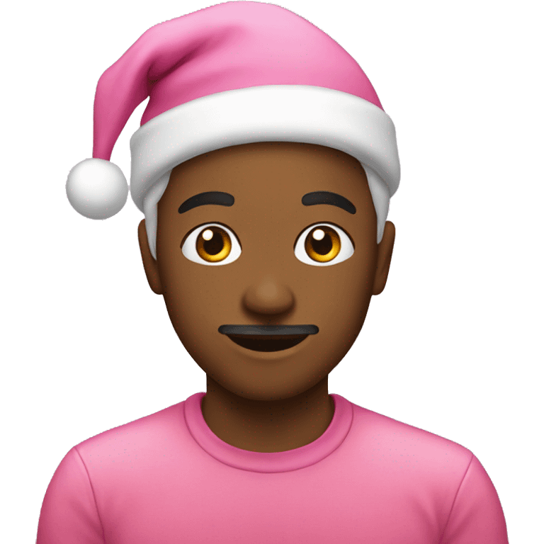 Pink Christmas emoji