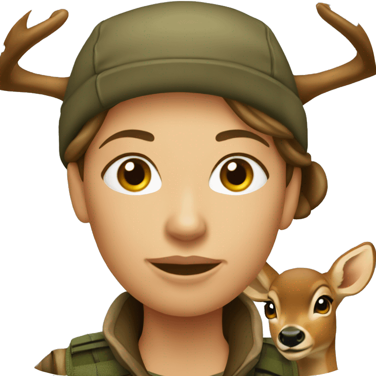 Female deer hunter emoji