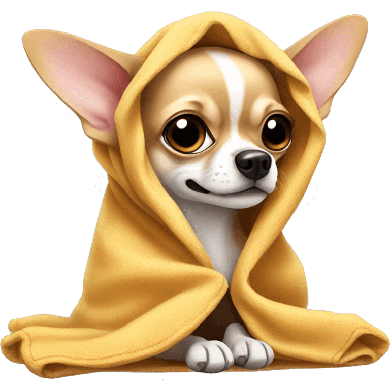 Chihuahua under blanket  emoji