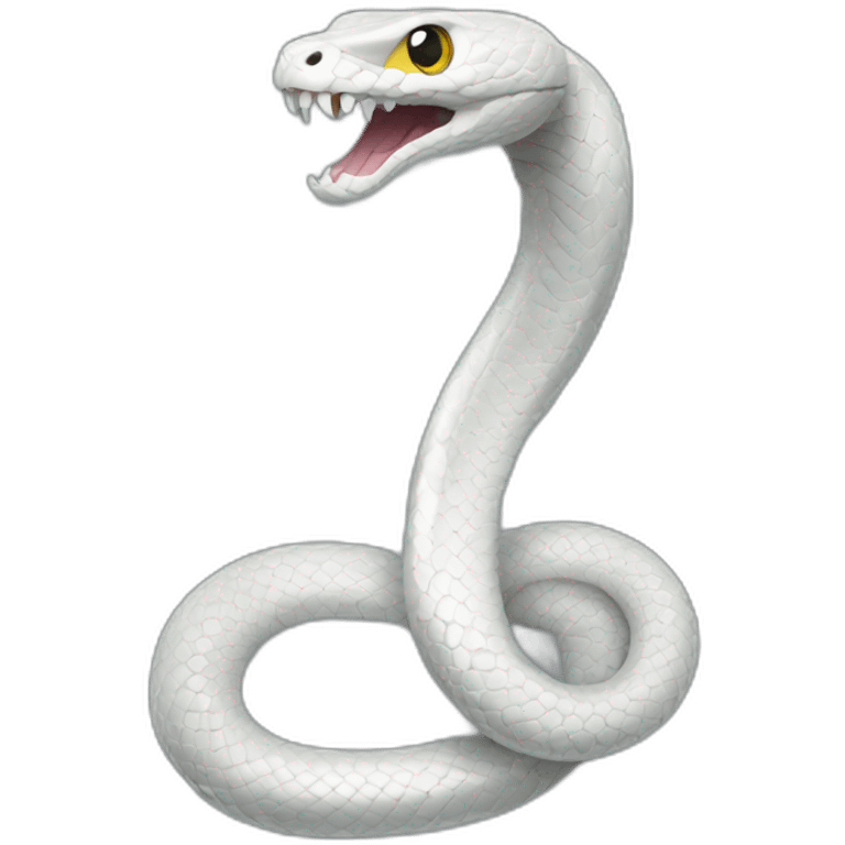 white metal snake emoji