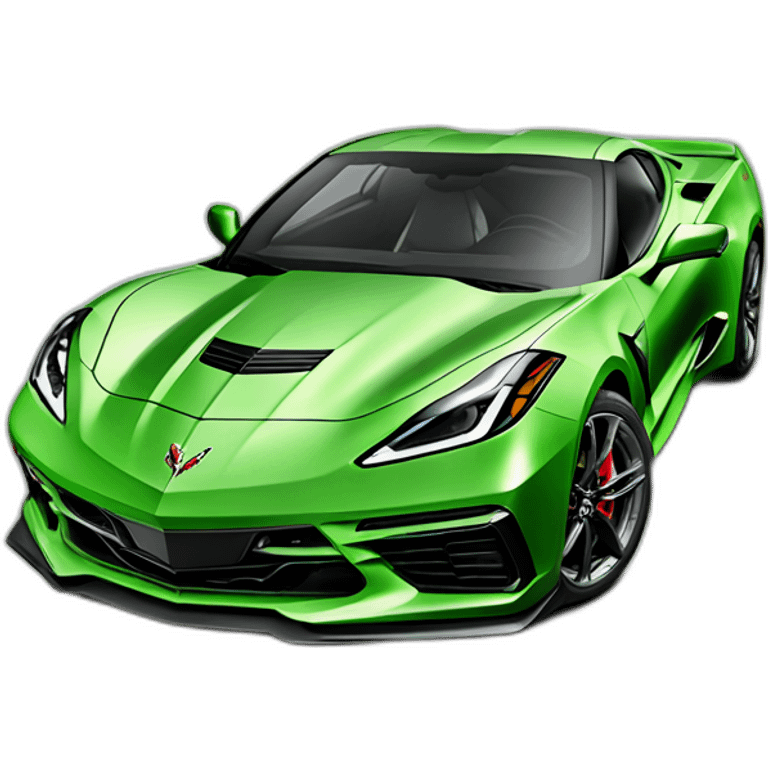 Light Green Corvette c8 emoji