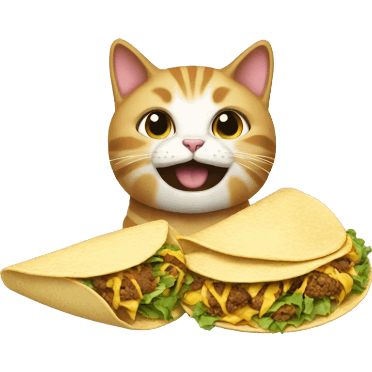 Cat eat tacos  emoji