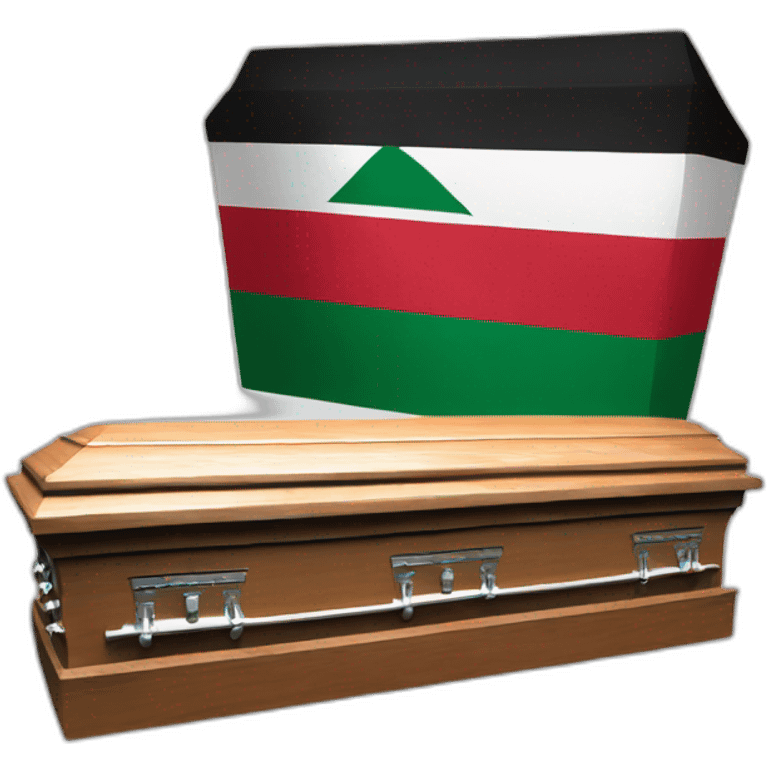 Palestine flag on coffin emoji