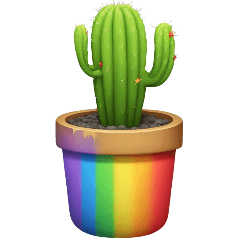 Rainbow cactus  emoji