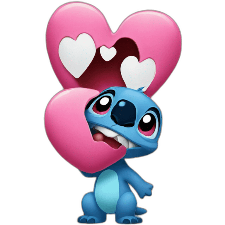 Stich sending a kiss emoji