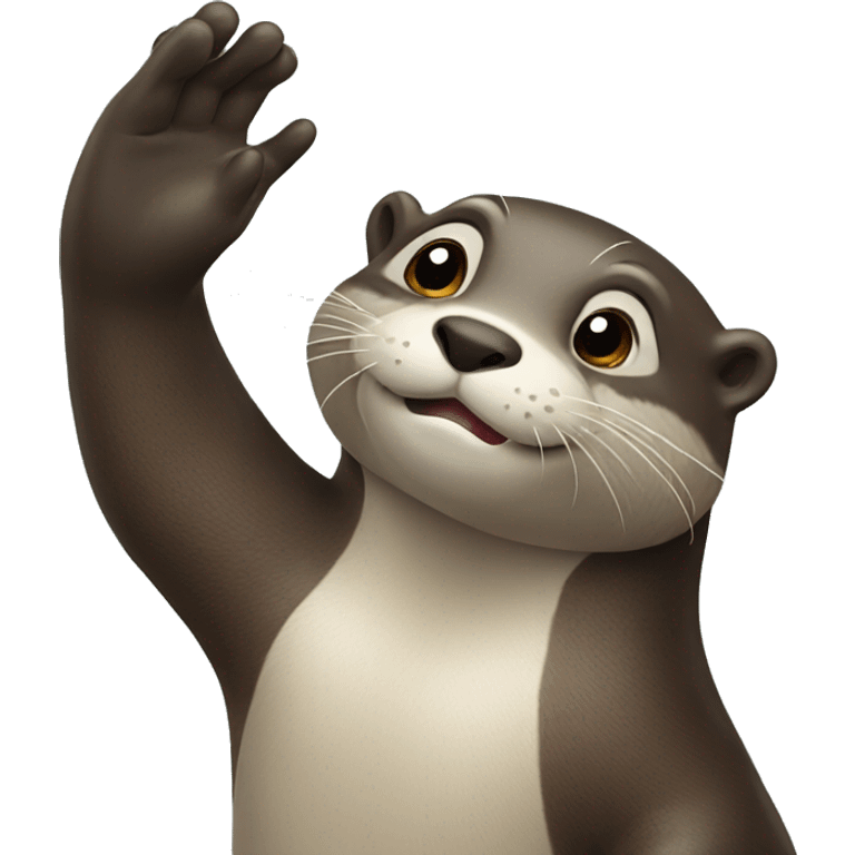 Otter saluting emoji