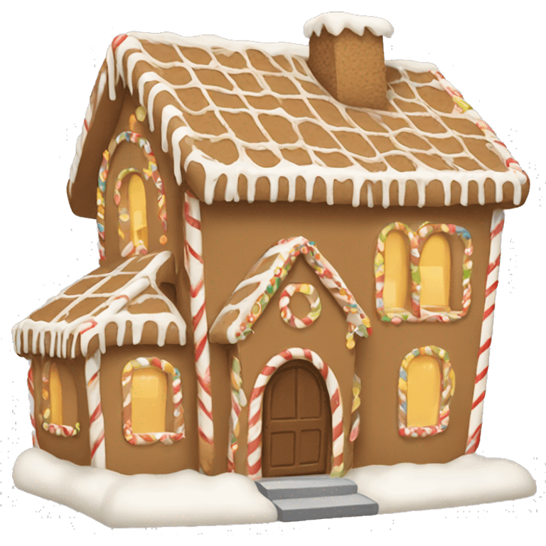 Beige gingerbread house emoji