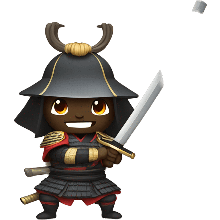  samurai with a sword and has fire ablity emoji