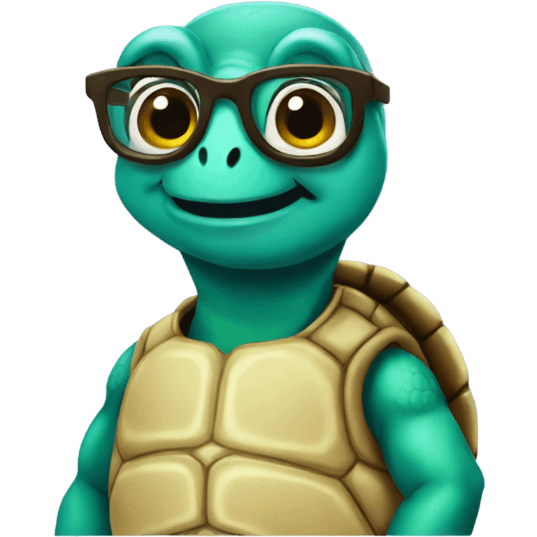 Nerdy turtle  emoji