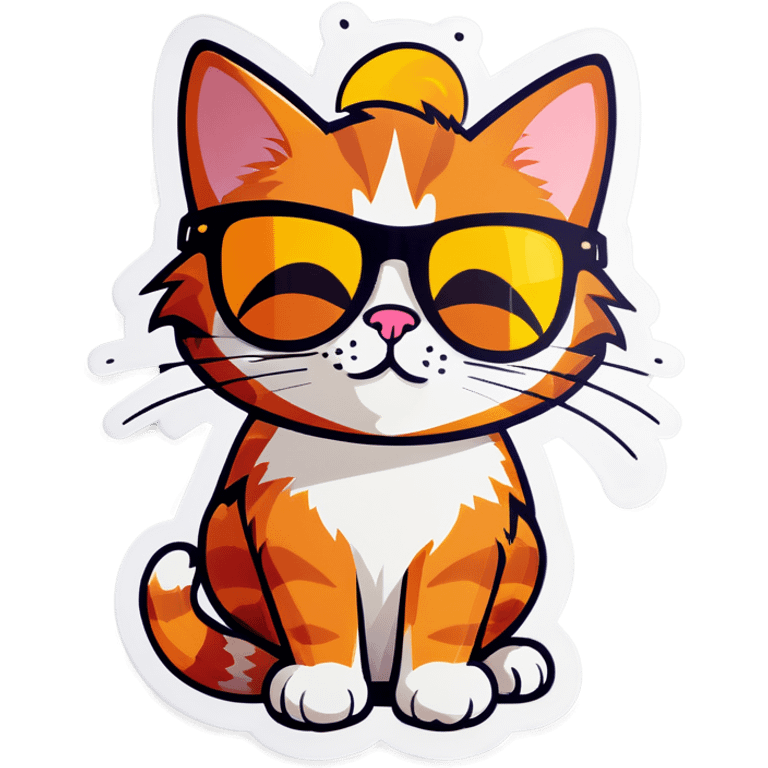 Cat with sunglasses emoji