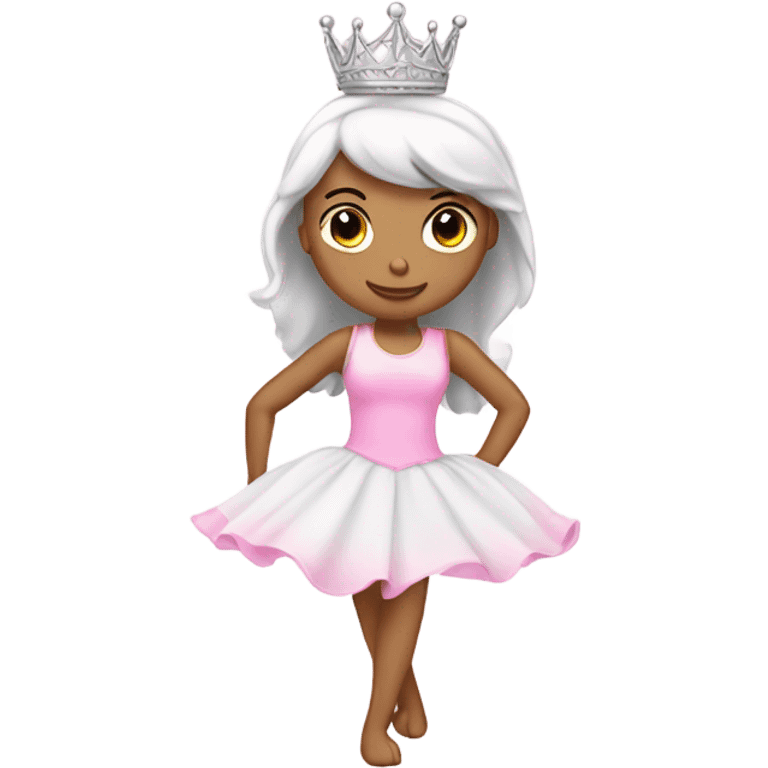 Pink Pilates princess white emoji