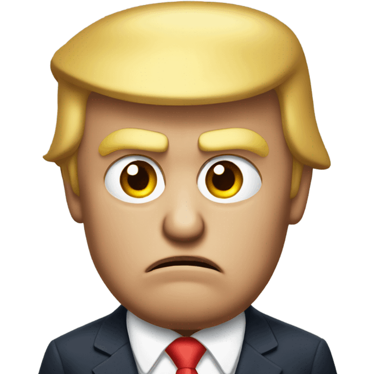 Donald Trump scowling emoji