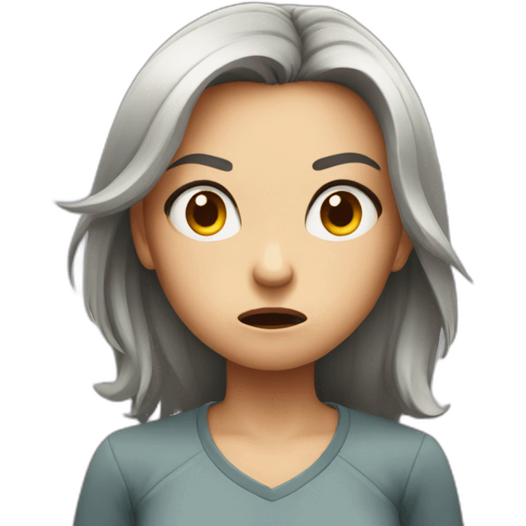 angry girl emoji