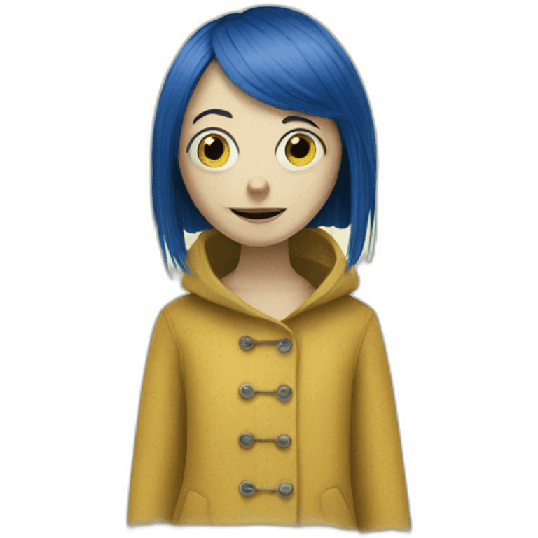 Coraline with button eyes emoji