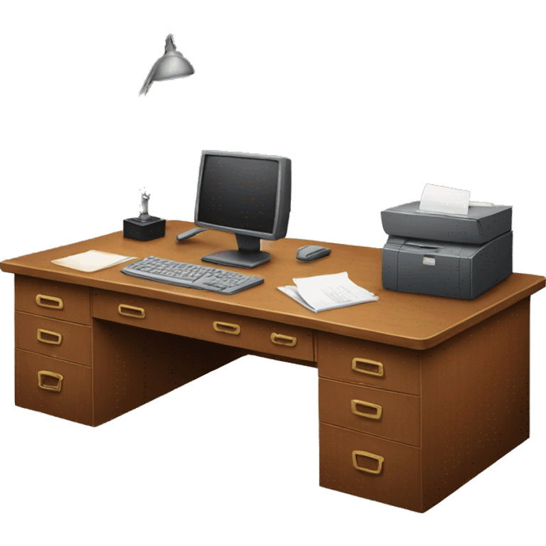 old office desk emoji