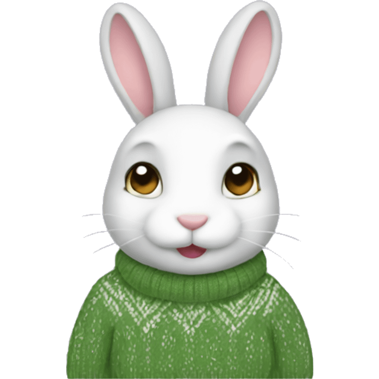 Bunny wearing sweater emoji