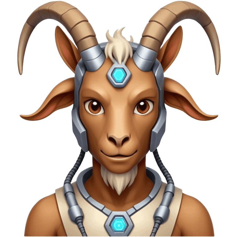 Cybernetic Goat(Ram) man emoji