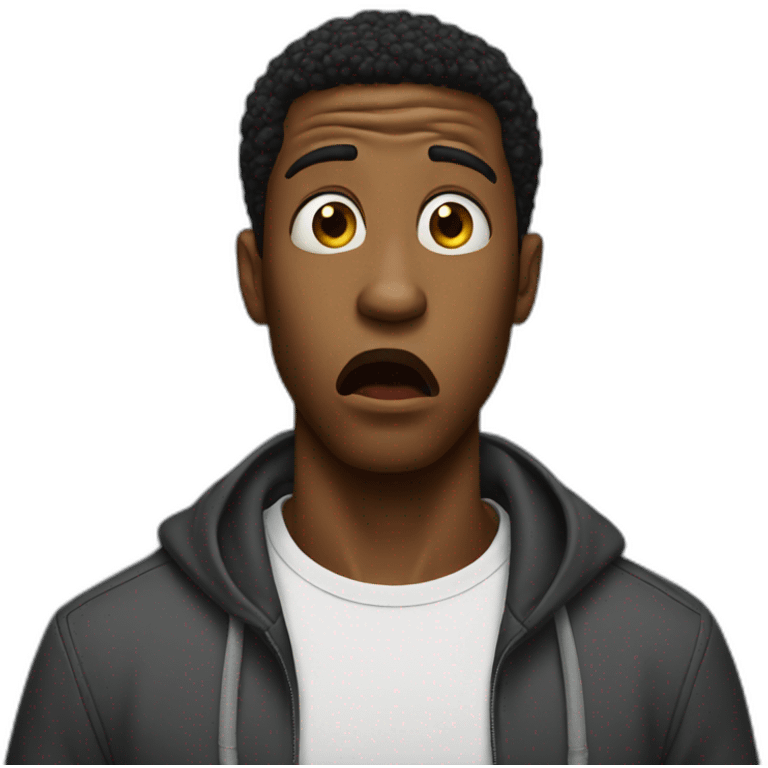 Shocked black Guy meme emoji