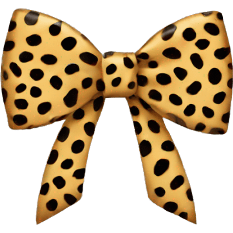 Cheetah print bow emoji