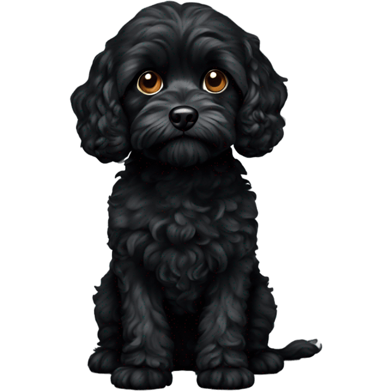 Black Cavapoo emoji