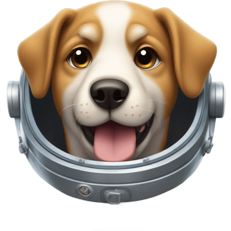 Un perro montando una nave espacial  emoji